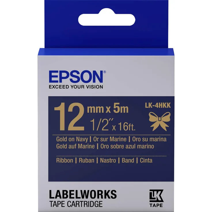 EPSON Ribbon LK-4HKK Satin navy-gold