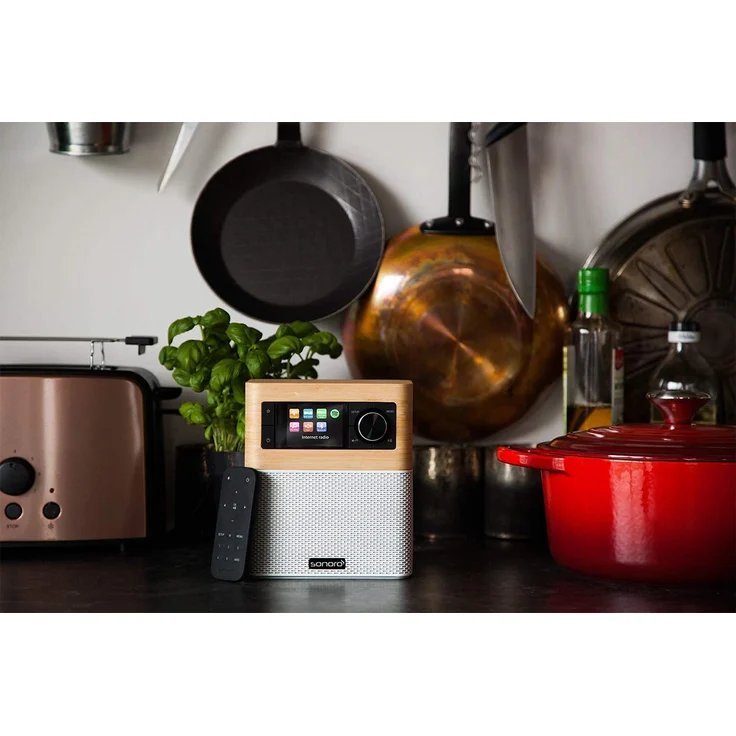 Sonoro sonoroSTREAM (2019) Internetradio mit Bluetooth, WLAN, TFT-Display, Wecker, silber, braun - Preisvergleich – Bild 5