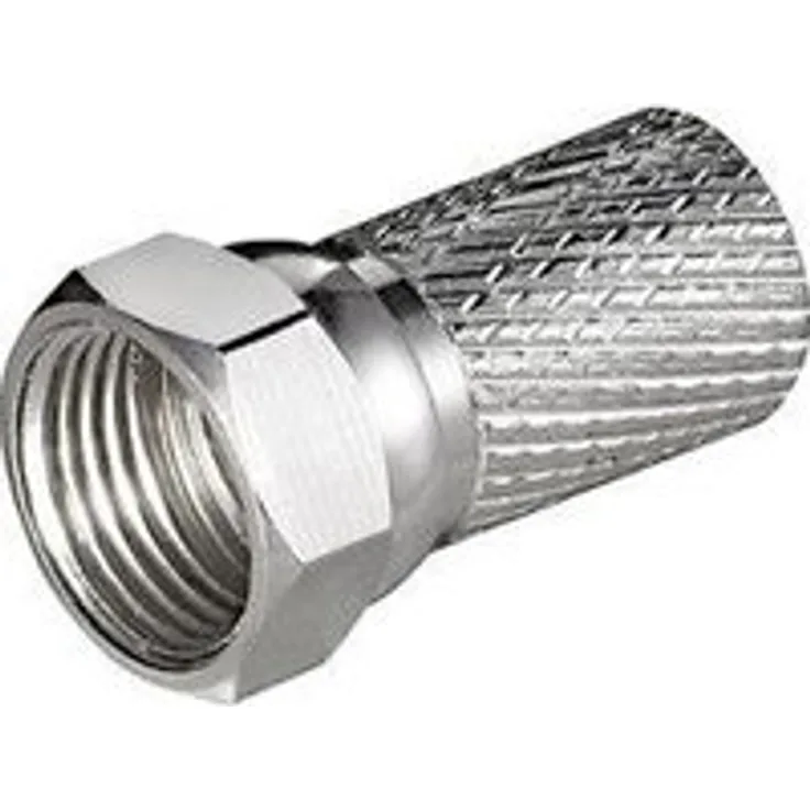 M-CAB Antennenanschluss | 100 Paket | F-Stecker | Vernickelte Anschlüsse