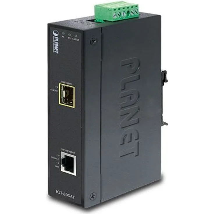PLANET Industrial 10/100/1000BASE-T to 100/1000BASE-X SFP Media Converter (-40-75 degrees C)