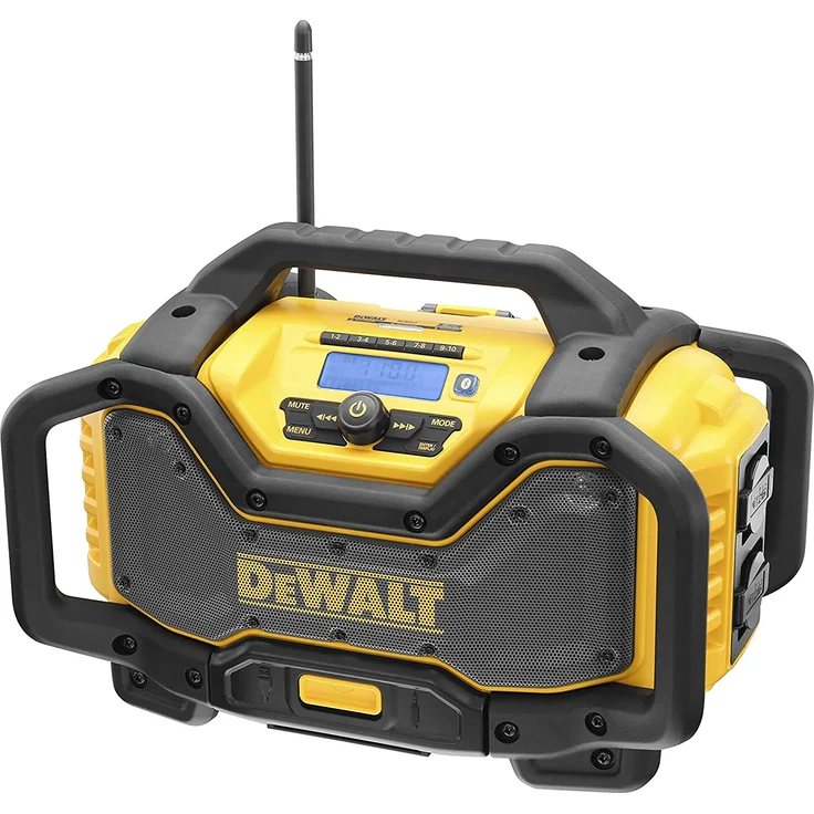 DeWalt DCR027 Baustellenradio mit Bluetooth, spritzwassergeschützt, schwarz, gelb – Bild 1