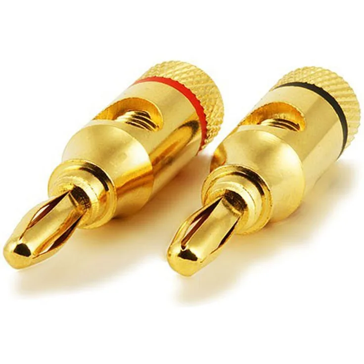 Monoprice Bananenstecker für Lautsprecher, vergoldet Federstecker 1 Pack gold