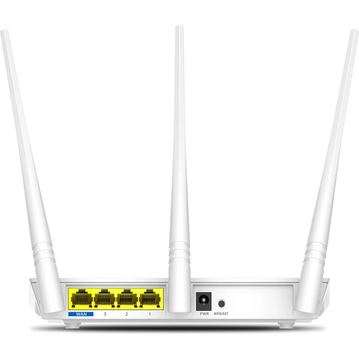 Tenda F3 N300 WLAN Router für Anschluss an Kabel--DSL- oder Glasfaser-Modem (300Mbit-s über WLAN , 3x LAN-Ports) Drei antennen für stabile Netzabdeckung auf bis zu 200m² – Bild 3