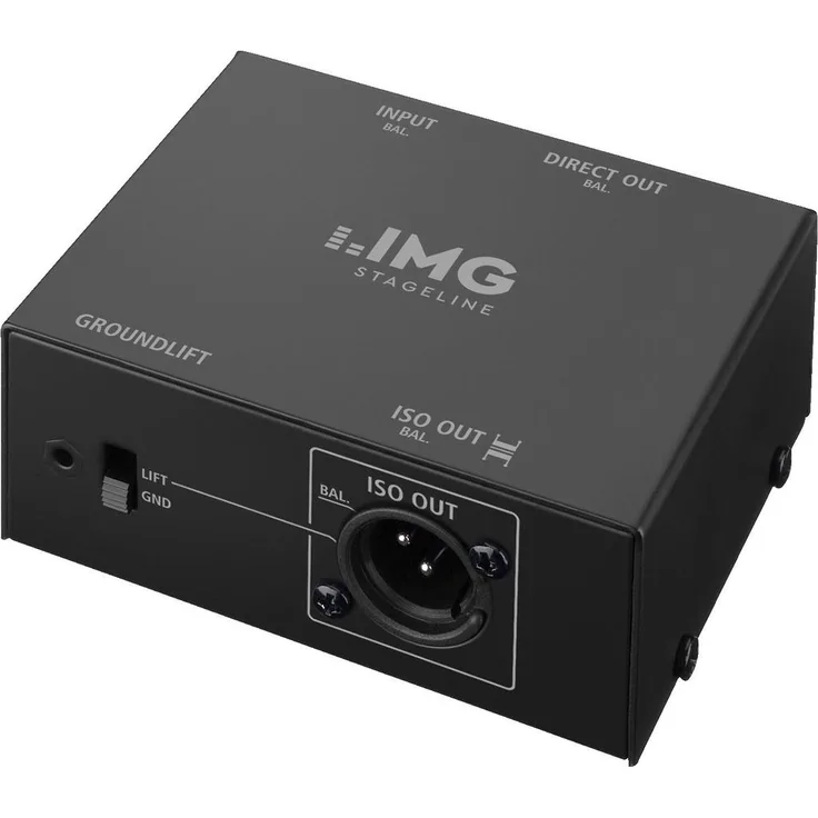 IMG Stageline MPS-1 Mikrofon-Splitter zum Verteilen eines Eingangssignals auf zwei Ausgänge, schwarz
