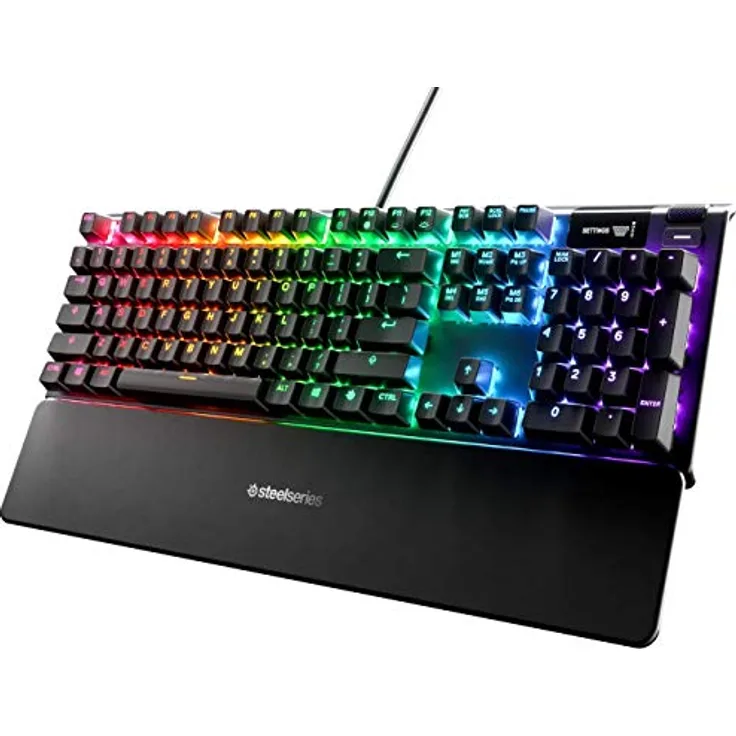 SteelSeries Apex 5 - Hybrid-mechanische Gaming Tastatur - Tastenweise RGB-Beleuchtung - OLED Smart-Display - Amerikanisch (QWERTY) Layout [ ]