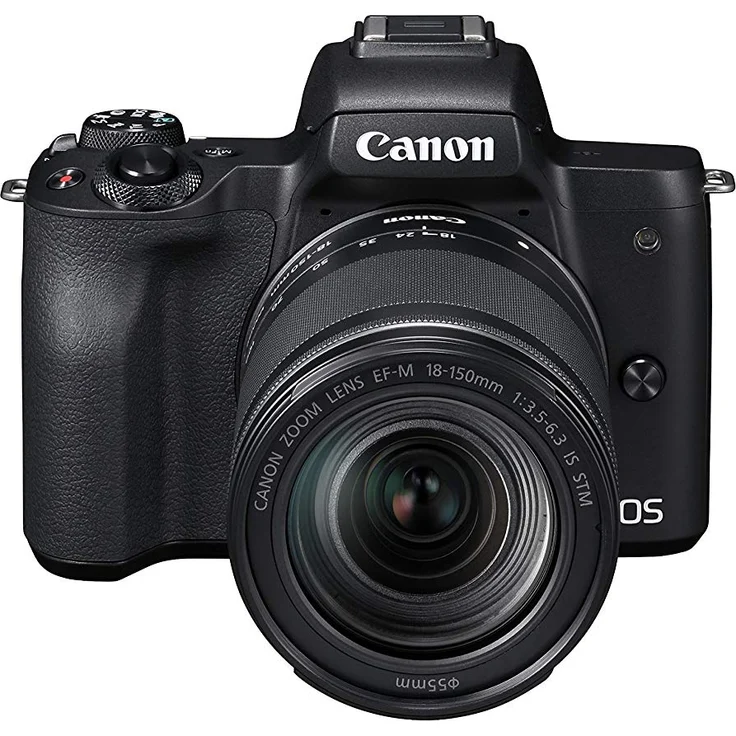 Canon EOS M50 spiegellose Systemkamera mit Objektiv EF-M 18-150mm IS STM (24,1 MP, dreh- und schwenkbares 7,5 cm (3 Zoll) Touchscreen-LCD Display, Digic 8, 4K Video, OLED EVF, WLAN, Bluetooth), schwarz – Bild 1