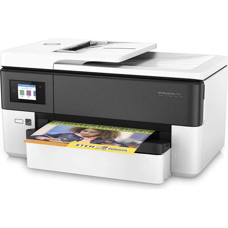 HP OfficeJet Pro 7720 (4-in-1) Multifunktionsdrucker - (Thermal Inkjet) Farbe, Druckgeschwindigkeit: 22 s/w, 18 Farbe, Auflösung: 4800 x 1200, USB, LAN, RJ-11, WLAN, AirPrint, Mobile Print, Cloud Print (Y0S18A) – Bild 3