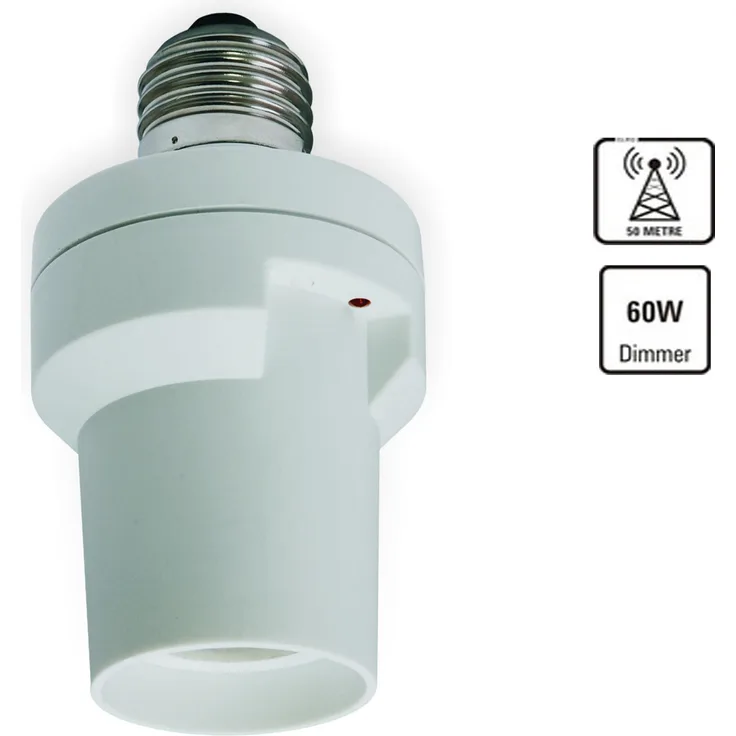 SmartHome FUNK Lampenfassung Dimmer E27 - Funk-Dimm-Funktion - per Funk dimmbar