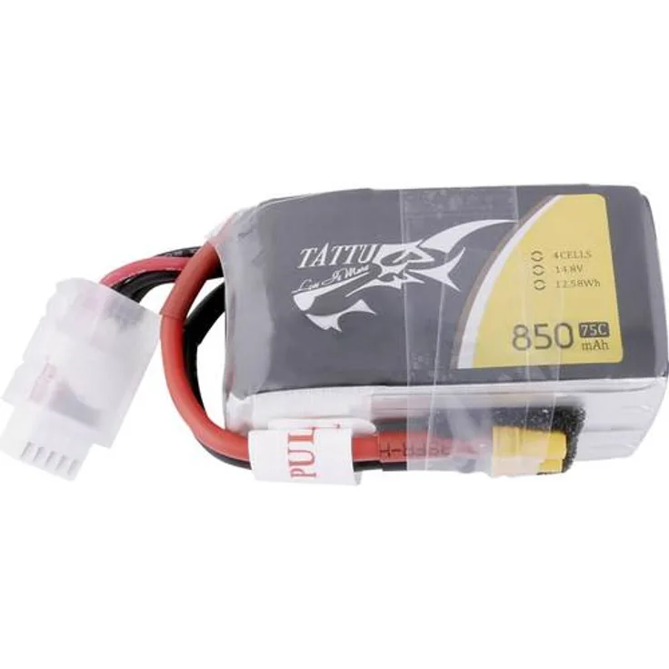 Tattu Modellbau-Akkupack (LiPo) 14.8V 850 mAh Zellen-Zahl: 4 75 C Softcase XT30