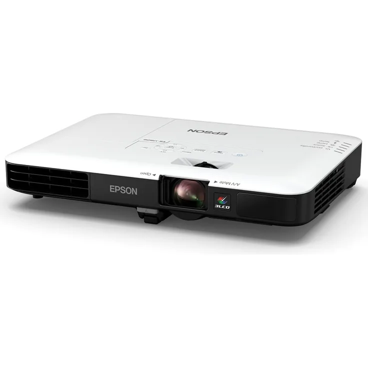 Epson EB-1780W Mini-Beamer, LCD, WXGA (1280 x 800), Kontrast 10000:1, 3000 ANSI-Lumen, Bildverhältnis 16:10, WLAN, schwarz/weiß