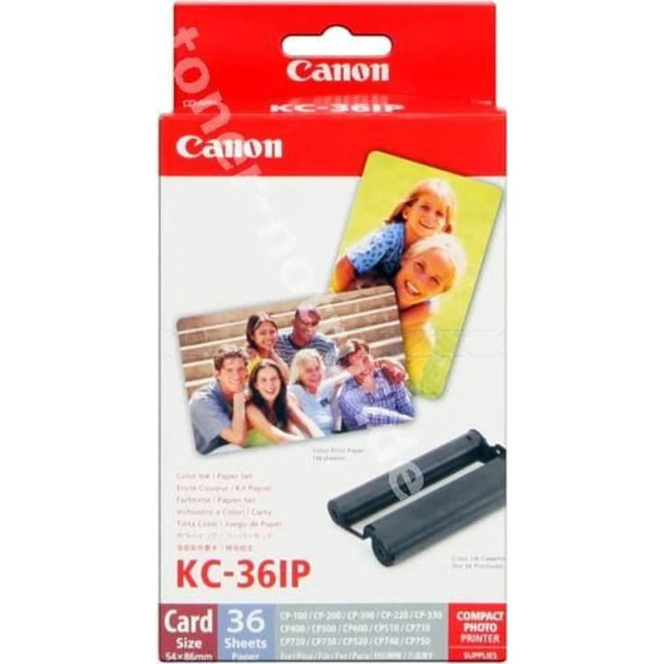 Canon 7739A001AH KC-36IP photo paper inkjet 54x86mm 36 Blatt 10er-Pack with color ink cartridge for CP-100 – Bild 2