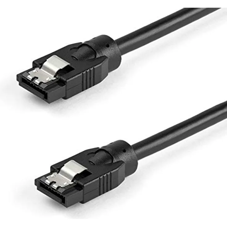 StarTech.com 0.3 m Round SATA Cable - Latching Connectors - 6Gbs SATA Cable - SATA-Kabel - Serial ATA 150/300/600 - SATA (R) eingerastet bis SATA (R) eingerastet - 30 cm - rund - Schwarz