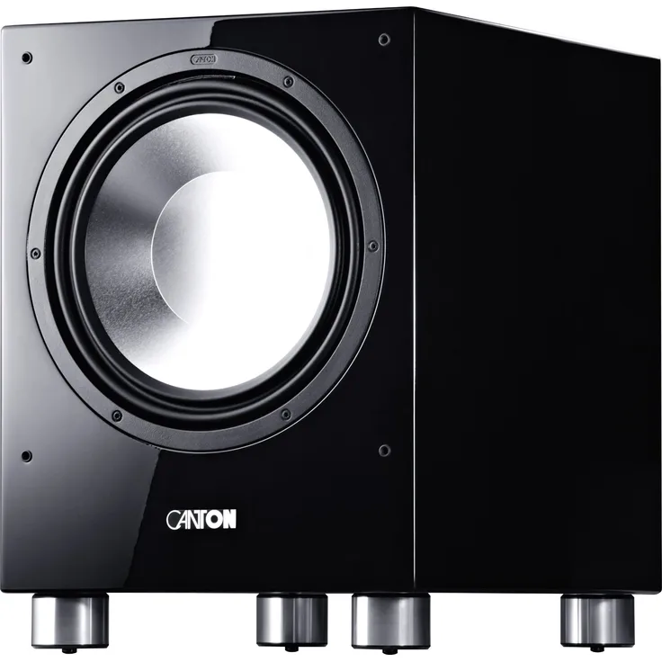 Canton Sub 1200 R Aktives Subwoofersystem (500-750 Watt, 1-er Stück) Hochglanz-schwarz Subwoofer - 500 Watt - schwarz