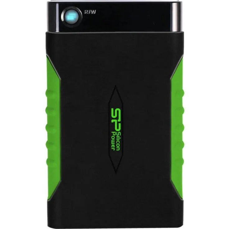 Silicon Power SP010TBPHDA15S3K Externe Festplatte 1TB (6,4 cm (2,5 Zoll), USB 3.0) schwarz-Green