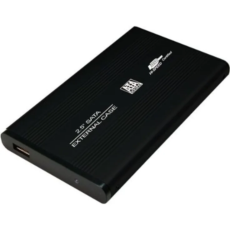 LogiLink Festplattengehäuse 2,5 Zoll S-ATA USB 2.0 Alu, schwarz [UA0041B]