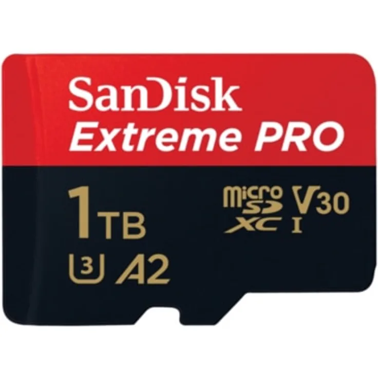 SanDisk Extreme Pro 1TB microSDXC Memory Card + SD Adapter with A2 App Performance + Rescue Pro Deluxe 170MB-s Class 10, UHS-I, U3, V30