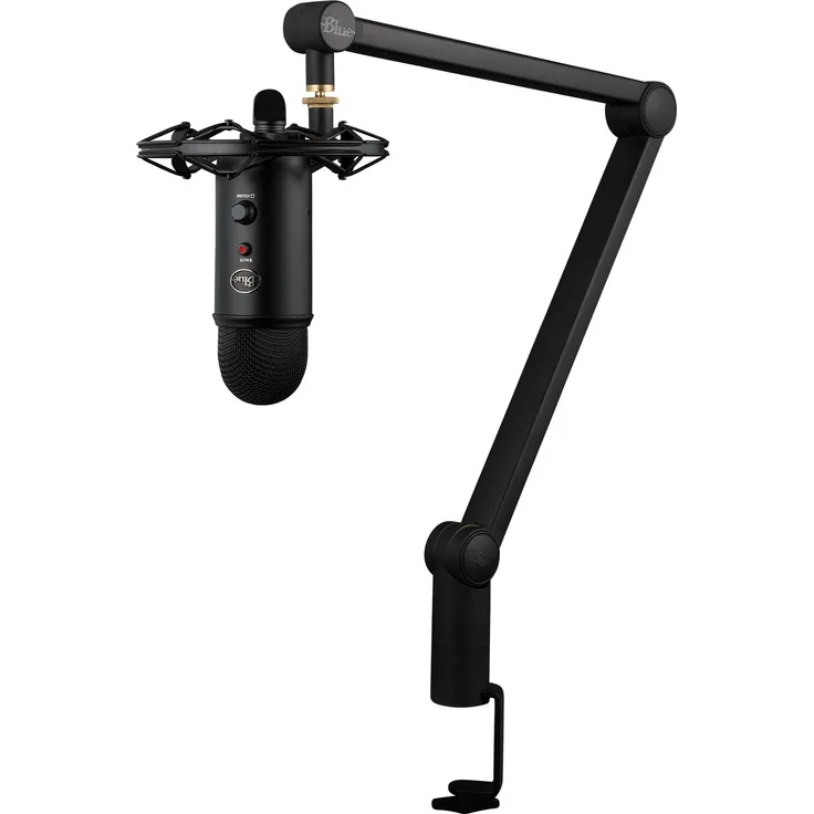 Blue Microphones Yeticaster Pro Broadcast Bundle mit Yeti, Radius III und Compass Mikrofon, Schwarz