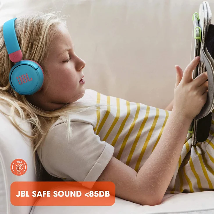 JBL JR 310 Kinder On-Ear-Kopfhörer kabelgebunden rot, blau – Bild 4