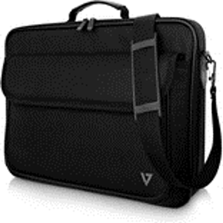 V7 CCK16-BLK-3E Essential Tragetasche für Laptops bis zu 16.1 Zoll, 40,9cm, Schwarz