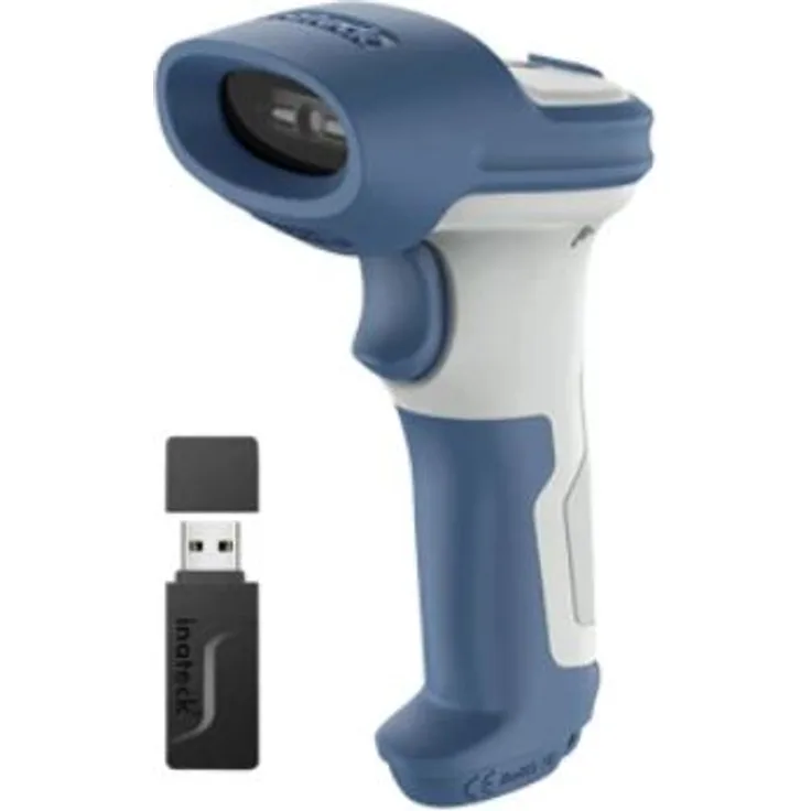Inateck BCST-73 1D-2D Barcodescanner, kabellos 2.4GHz, Bluetooth 5.0, Displayscannen