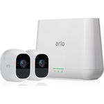 Arlo Pro2 Überwachungskamera & Alarmanlage, 1080p HD, 2er Set, Smart Home, kabellos, Innen-Außen, Nachtsicht, 130 Grad Blickwinkel, WLAN, 2-Wege Audio, wetterfest, Bewegungsmelder, (VMS4230P) - Weiß
