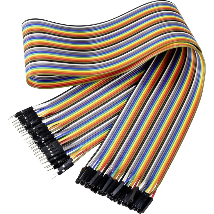 Renkforce Jumper-Kabel Arduino, Banana Pi, Raspberry Pi (40x Drahtbrücken-Stecker - 40x Drahtbrücken-Buchse) 60.00cm Bunt