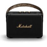 MarshallKilburn II Black and Brass Bluetooth-Lautsprecher, spritzwassergeschützt, schwarz