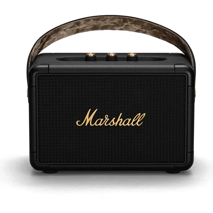 MarshallKilburn II Black and Brass Bluetooth-Lautsprecher, spritzwassergeschützt, schwarz – Bild 1