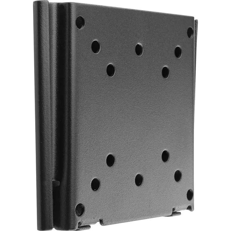 TooQ LP1023F-B - Feste Wandhalterung für Monitor-TV-LED-LCD von 10 ''bis 23'', bis 30 kg Gewicht, Abstand zur Wand von 15 mm, VESA-Format bis 100x100, schwarz