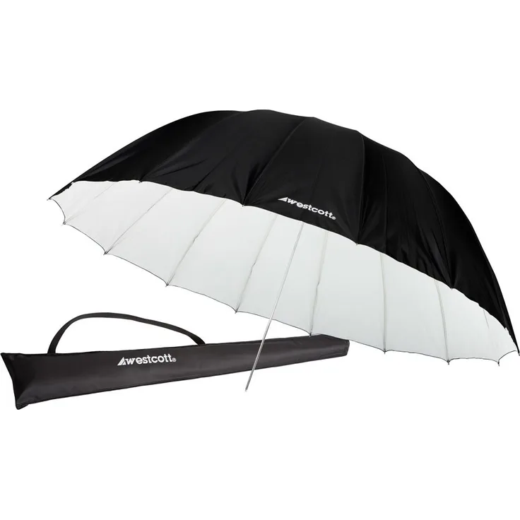 Westcott 17,8 cm 2,2 m Parabolische Regenschirm – weiß/schwarz