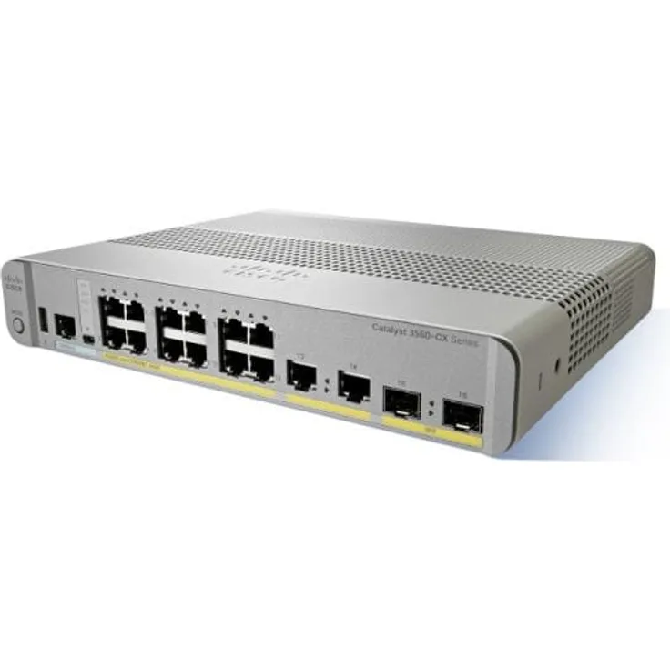 Cisco Catalyst WS-C3560CX-12TC-S gemanaged L3 Gigabit Ethernet (10-100-1000) Grau - Weiß Netzwerk-Switch, WS-C3560CX-12TC-S