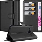 cadorabo Hülle für Samsung Galaxy S10 PLUS in PHANTOM SCHWARZ, Handyhülle mit Magnetverschluss, Standfunktion und Kartenfach, Case Cover Schutzhülle Etui Tasche Book Klapp Style