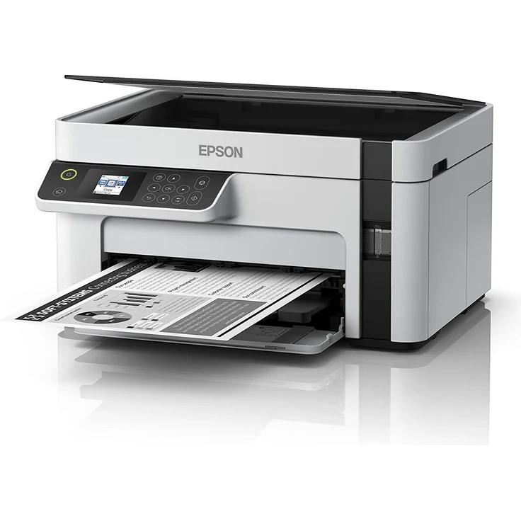 Epson EcoTank ET-M2120 (3-in-1) Multifunktionsdrucker - (Tintenstrahl) Mono, Druckgeschwindigkeit: 15 s/w, Auflösung: 1440 x 720, WLAN, Wi-Fi Direct (C11CJ18401) – Bild 2