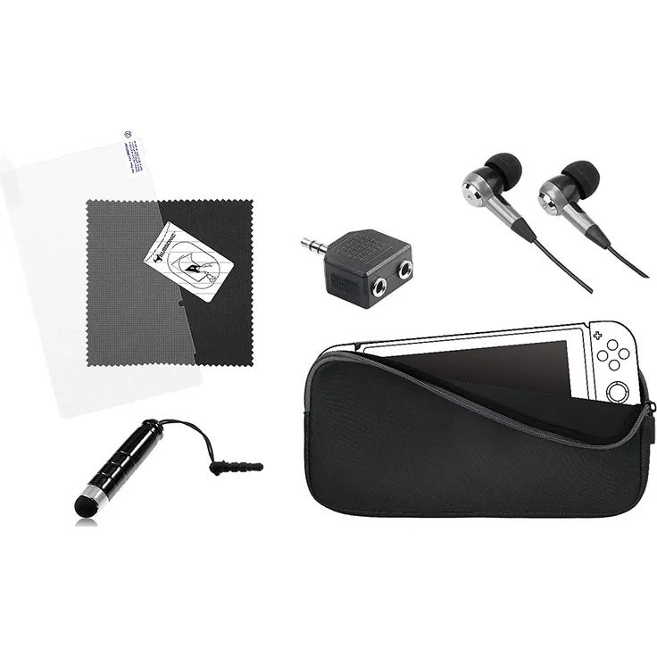 Subsonic - Zubehör Pack 7 in 1 für Nintendo Switch Konsole und Zubehör - Beinhalteteine Tasche für Nintendo Switch, Game Card Schutzhülle, Displayschutzfolie - Starer pack 7 in 1