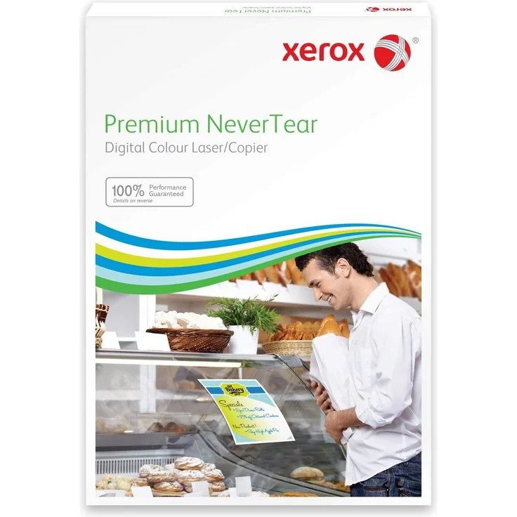 Xerox 003R98058 Wasserfestes Papier Premium NeverTear, DIN A4, 120 µm, 100 Blatt, 210 x 297mm, weiß – Bild 1