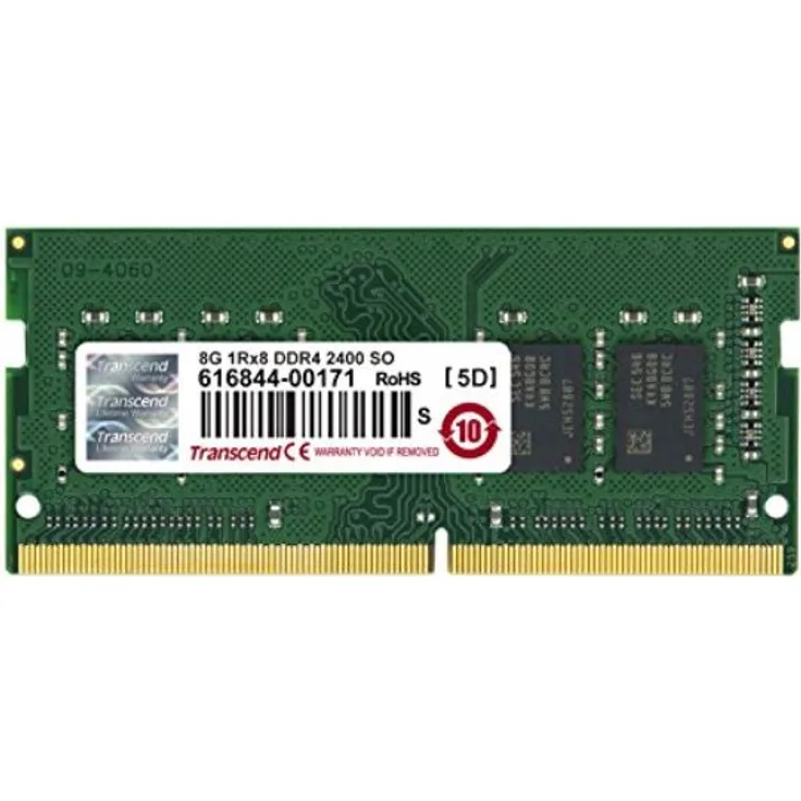Transcend TS1GSH64V4B Speichermodul 8GB DDR4 2400 SO-DIMM 1Rx8 1Gx8 CL17 1.2V