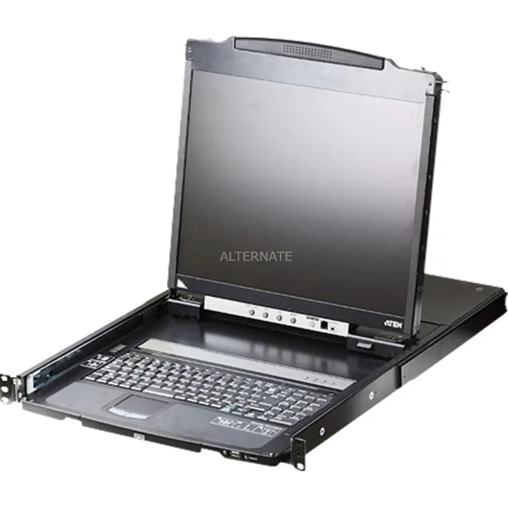 ATEN IDATA CL-5800N – Konsole USB-PS2 VGA mit LCD 19“ und USB-Port (Dual Rail), CL5800N