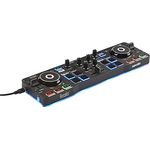 Hercules DJControl Starlight (2-Deck DJ Controller, 8 Pads, integr. Soundkarte, Beleuchtung, Serato DJ Lite, PC - Mac)