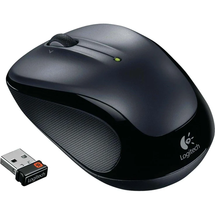 Logitech M325 Kabellose Maus, 2.4 GHz Verbindung via Unifying USB-Empfänger, 1000 DPI Optischer Sensor, 18-Monate Akkulaufzeit, 3 Tasten, PC-Mac - Dark Silver, Englische Verpackung – Bild 2