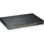 Zyxel Gigabit Ethernet Smart-Managed PoE+ Switch mit 24 Ports, einem Budget von 375 Watt und 4 Gigabit-Combo-Ports und Hybrid Cloud-Modus, Lifetime [GS1920-24HPv2]