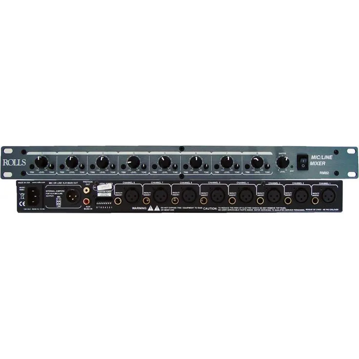 Rolls RM82 8 Kanal Mikrofon-Line Mischer