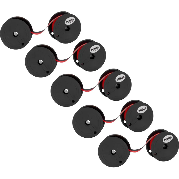 vhbw 5x Farbband Schriftband passend für Olympia Splendid 66 Typewriter Nadeldrucker, Bondrucker schwarz - rot