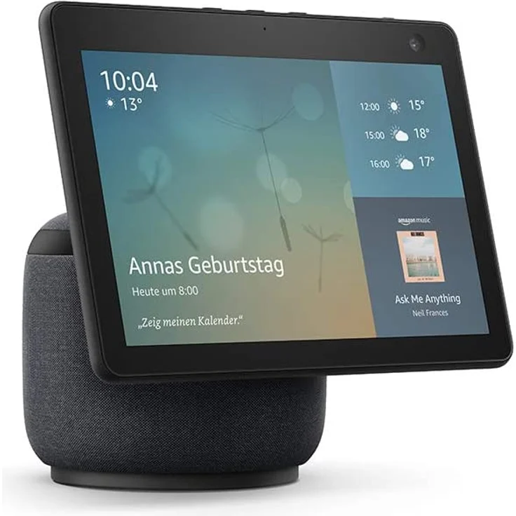 Amazon Echo Show 10 (3. Generation), hochauflösendes Smart Display mit Bewegungsfunktion und Alexa, Anthrazit – Bild 1