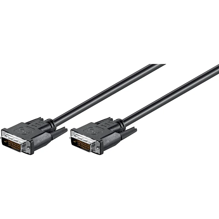 Wentronic DVI-D Kabel Dual Link (DVI-D (24+1) Stecker auf DVI-D (24+1) Stecker) 2 m schwarz