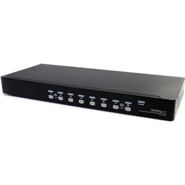 StarTech 8 Port Rackmount USB VGA KVM Switch - 8-fach VGA Umschalter mit Audio (SV831DUSBAU)