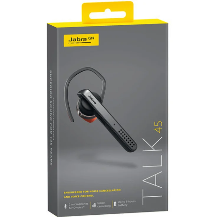 Jabra Talk 45 Mono In-Ear Headset, Kabellos Telefonieren, Podcasts und Musik hören oder das GPS abfragen, Bluetooth-Headset, silber – Bild 11