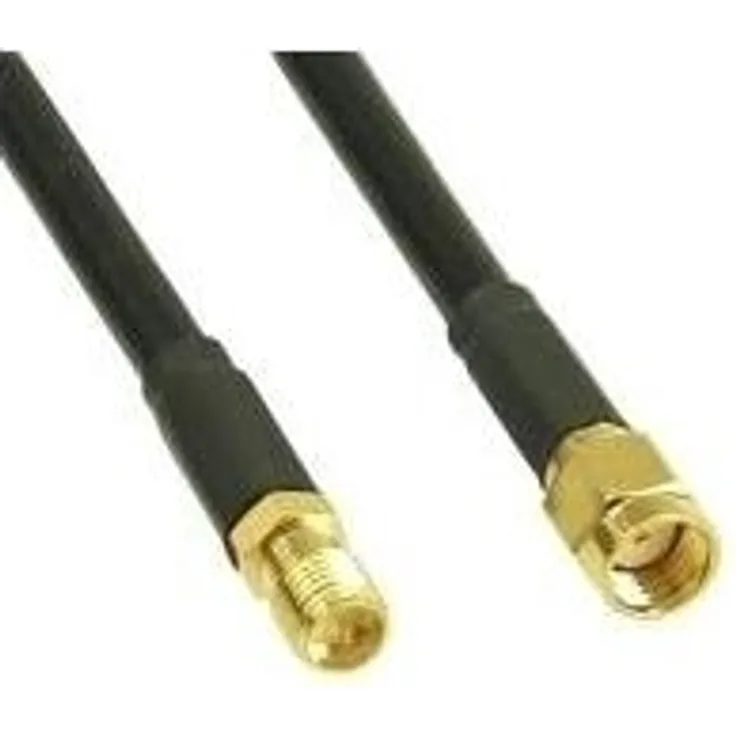 InLine 40861 WLAN Kabel, R-SMA-Stecker auf R-SMA-Kupplung, 1m