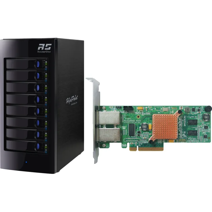 Highpoint rocketstor 6422–2U 8-Bay RAID-Klasse Rackmount Gehäuse für
