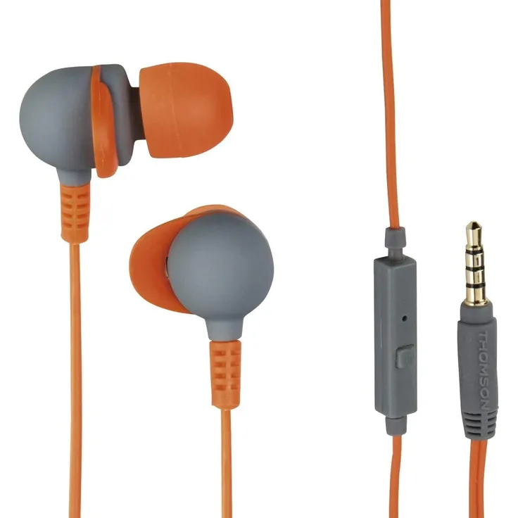 Thomson EAR 3245 In-Ear Kopfhörer mit Mikrofon, orange