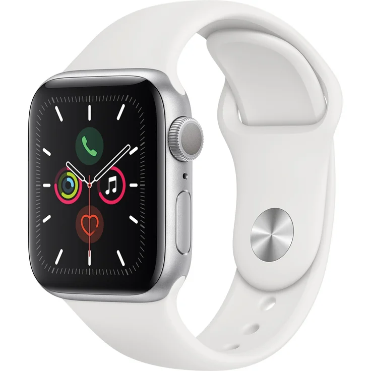 Apple Watch Series 5 Smartwatch GPS, Unisex, 40mm, Aluminiumgehäuse, Sportarmband, Silber – Bild 2